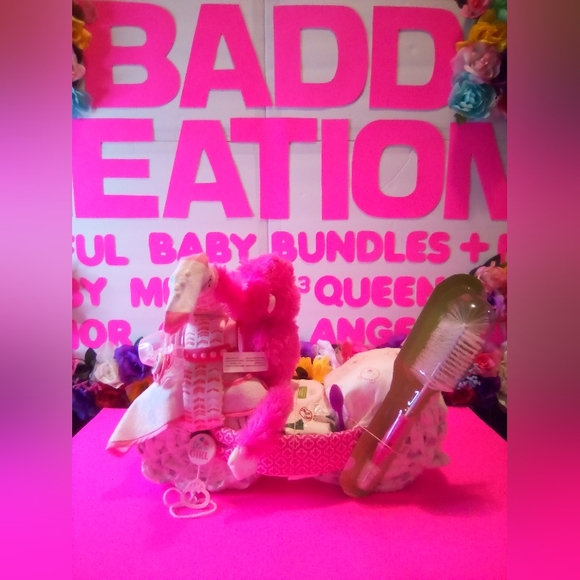 #151👉🏼🚨 ALREADY GONE 🚨MOTORCYCLE DIAPER CAKE ("FOR A BABY GIRL") - Picture 9 of 10